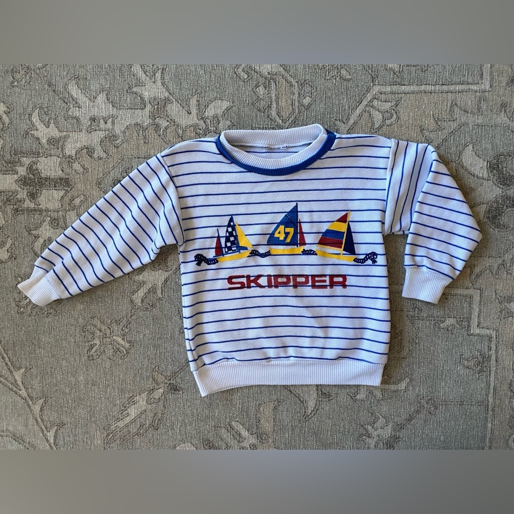 Vintage Toddler Sailboat Sweater